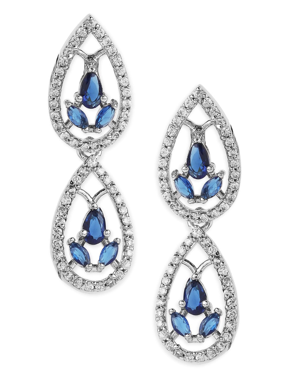 Lauren K - Drop Earrings with Blue Zircon and Diamonds, 18k Yellow Gol – AF  Jewelers